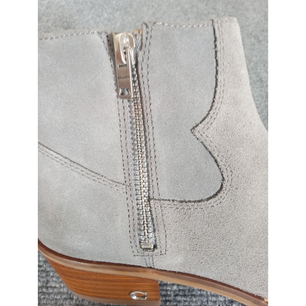 Coach New York Dani Heather Gray Womens Ankle Boot Western Bootie Size 7 Suede - Picture 11 of 16